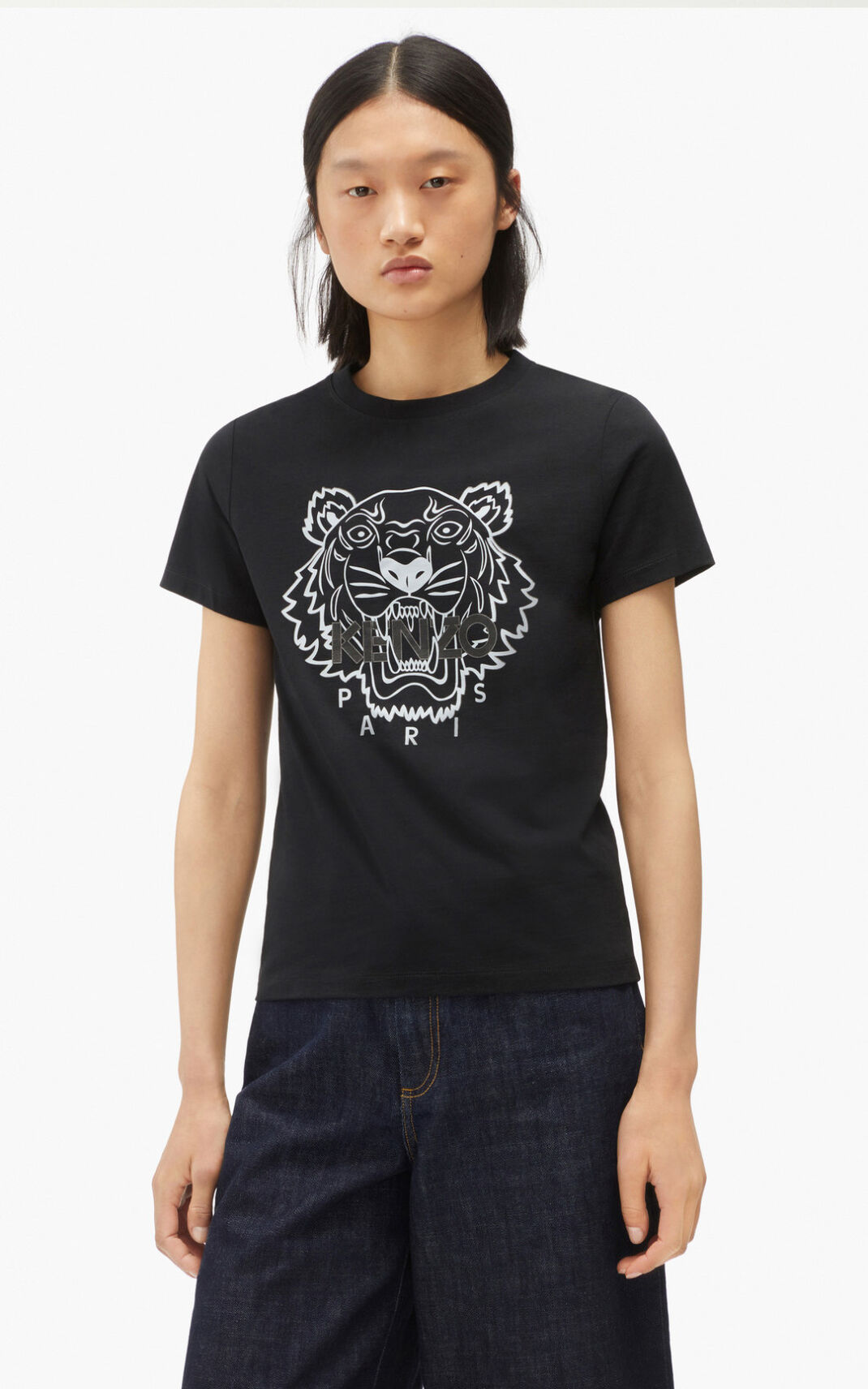 Camisetas Kenzo The Invierno Capsule Tiger Mujer Negras - SKU.1292496